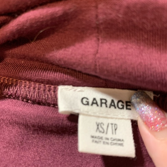 Burgundy Knee Length Cotton Dress - Picture 2 of 2